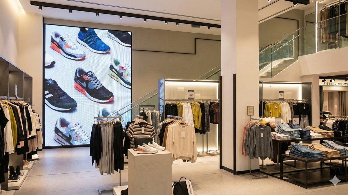 מסכי לד לקניון